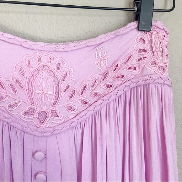 MATERNITY FILLYBOO Boho “Zippora” Embroidered Maxi Strapless Dress - Picture 6 of 13